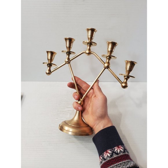 Vintage candelabra candle holders/ 5 arm candelabras/ candelabra perfect for - Picture 5 of 10